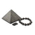 Shungite EMF Protection Set - Pyramid 3 Inches, Bead Bracelet, Phone Plate Rectangle